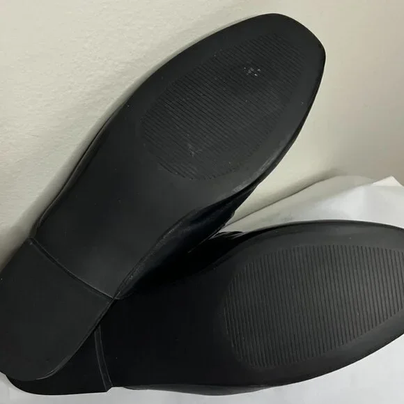 Steve Madden Womens Kalista Leather Quilted Flats - 8 Medium  / Black Leather - Picture 5 of 7